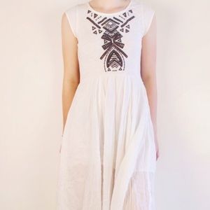 Free People Ivory Comb Maxi Dress